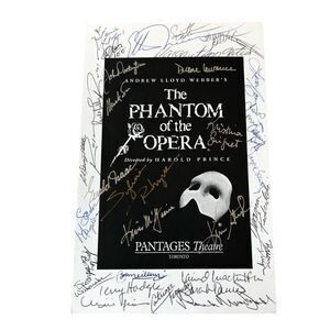 The Phantom‎ of the Opera Canadian Cast Signed Art Card - Collectible 198…